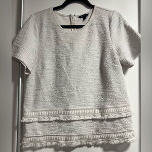 Banana Republic Textured Cream Blouse